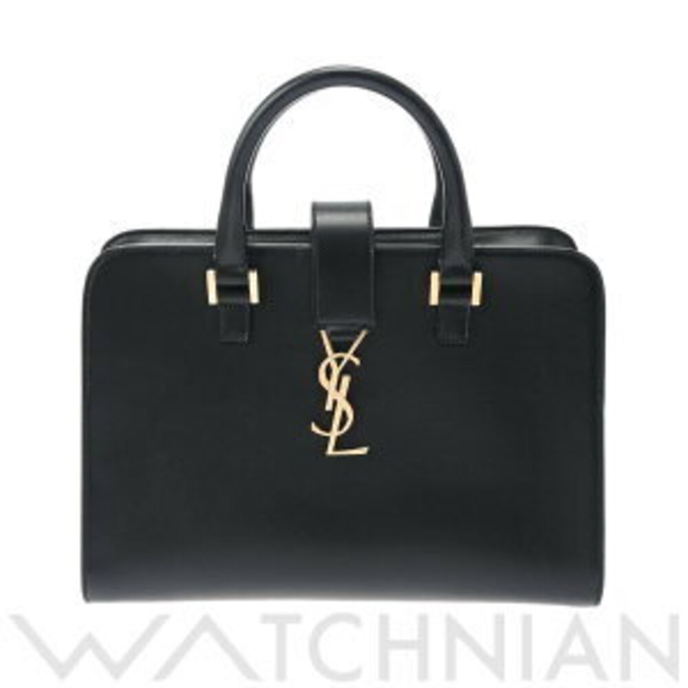 Saint Laurent Cabas bag black grained calf leather handbag